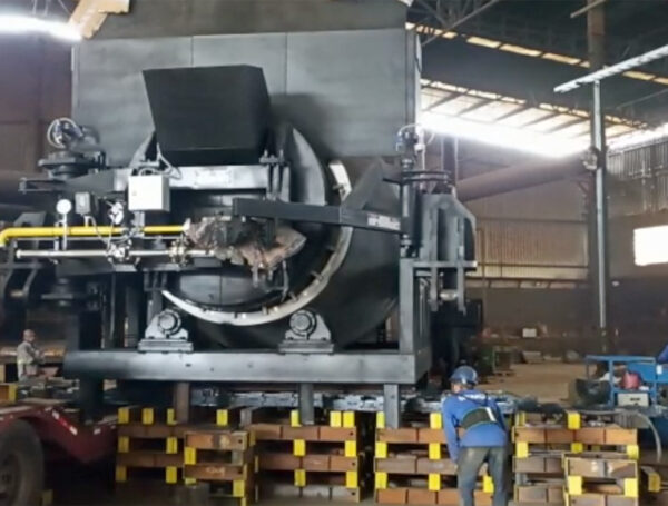 Remoção industrial forno 60 toneladas