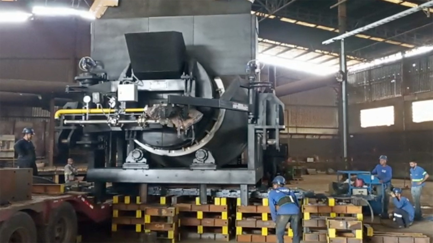 Remoção industrial forno 60 toneladas